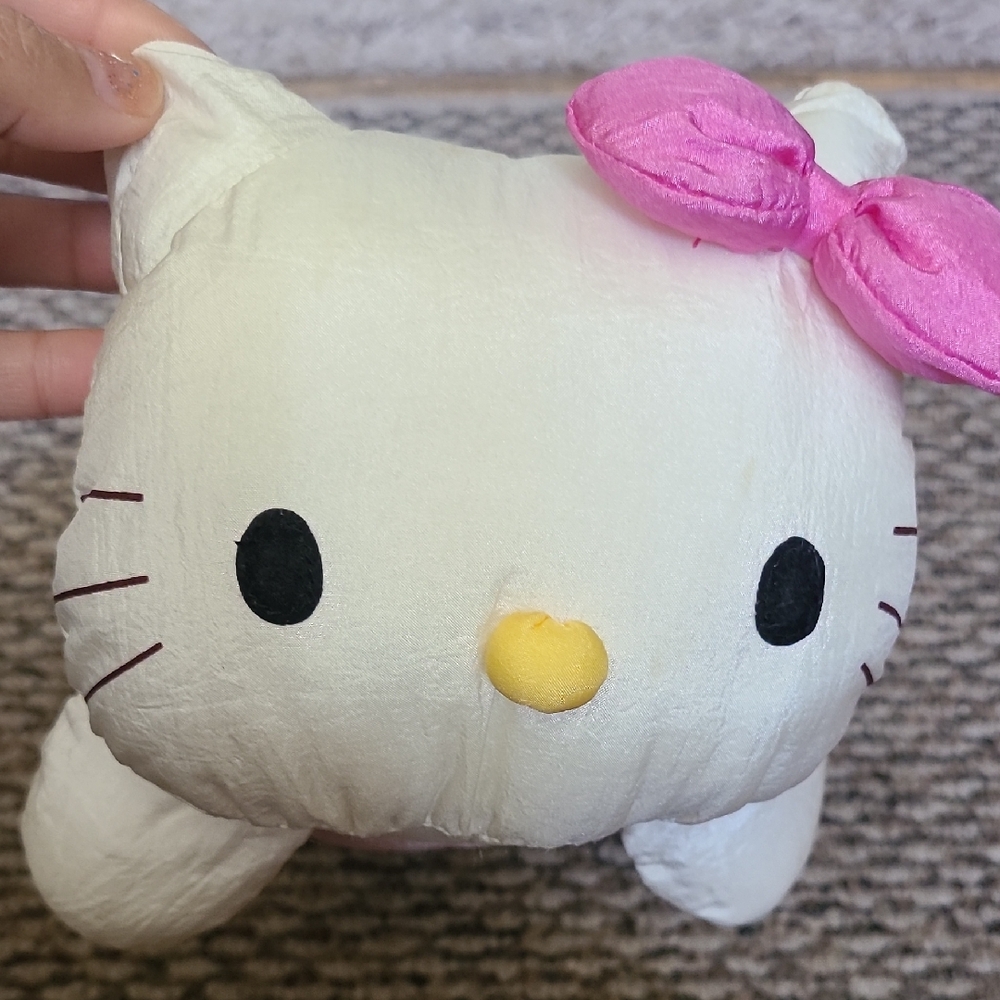 Hello Kitty Plush Toy with Pink Bow Vintage 1998 Rare Sanrio